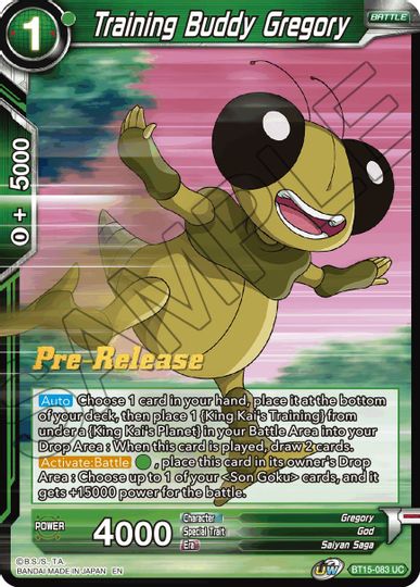 Training Buddy Gregory (BT15-083) [Saiyan Showdown Prerelease Promos]