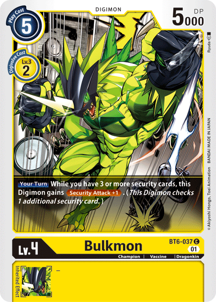 Bulkmon [BT6-037] [Double Diamond]