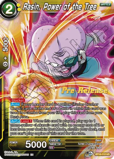 Rasin, Power of the Tree (BT15-112) [Saiyan Showdown Prerelease Promos]