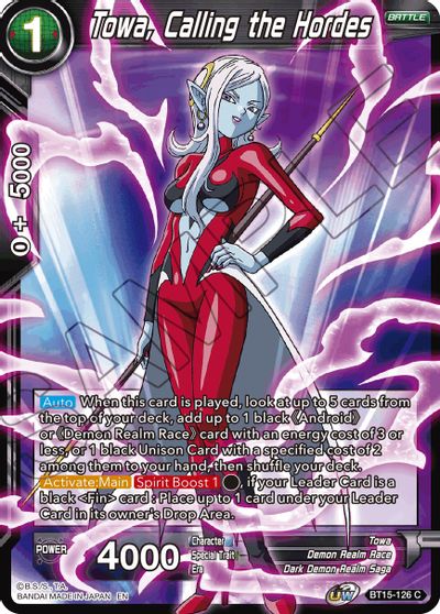 Towa, Calling the Hordes (BT15-126) [Saiyan Showdown]