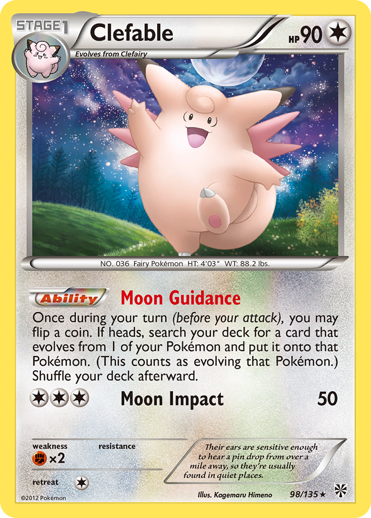 Clefable (98/135) [Black & White: Plasma Storm]