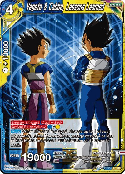 Vegeta & Cabba, Lessons Learned (BT15-147) [Saiyan Showdown]