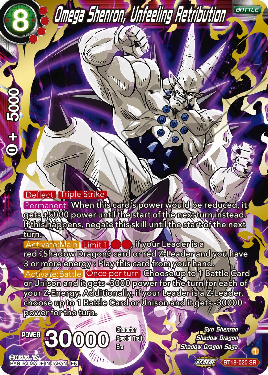 Omega Shenron Unfeeling Retribution BT18 020 Dawn of the Z