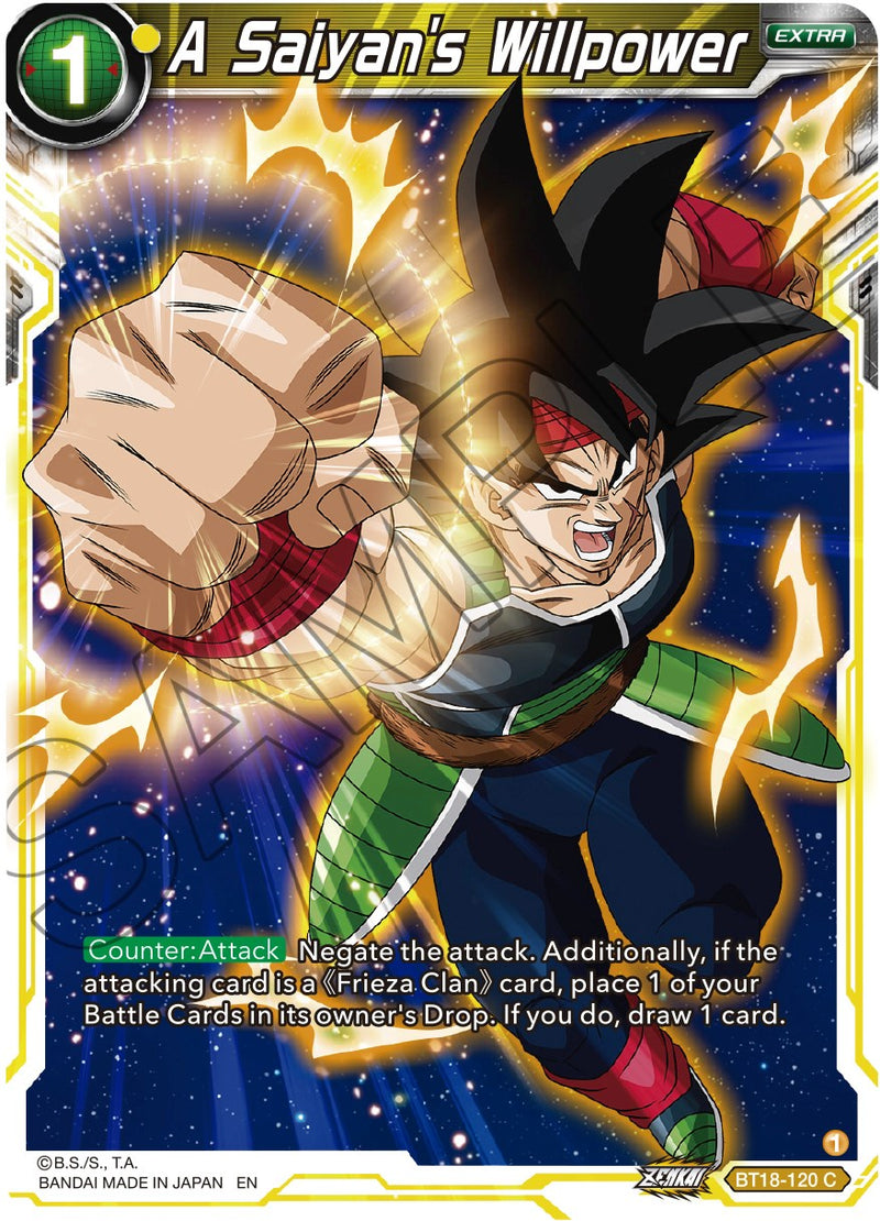 A Saiyan's Willpower (BT18-120) [Dawn of the Z-Legends]