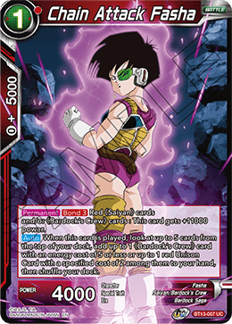 Chain Attack Fasha (Uncommon) (BT13-007) [Supreme Rivalry]